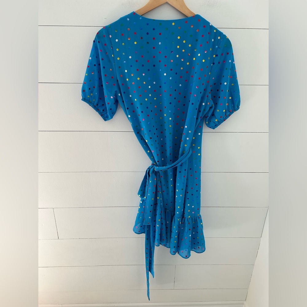 Never Fully Dressed Blue Polka Dot Mini Dress - Picture 4 of 7